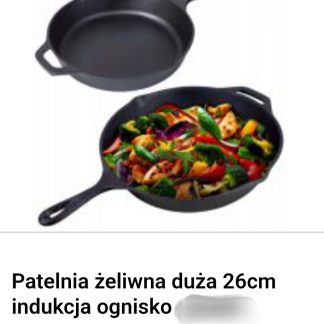 Patelnia żeliwna duża