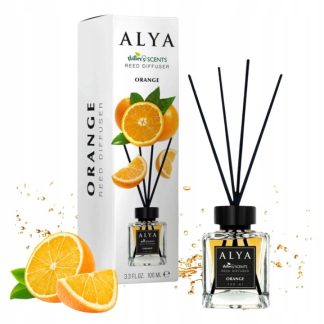 ALYA Patyczki Zapachowe 100ml Dyfuzor Zapach Do Domu Pomarańcza